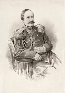 Kont Nikolai Ignatiev, Rus askeri politikacı ve diplomat (gravür) by School Russian
