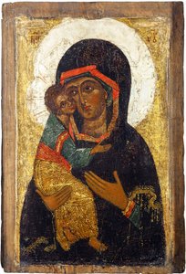 Rus simgesi: Vladimir Bakiresi. Panelde Tempera, 15. Yüzyılın İlk Yarısı, Tarih ve Sanat Müzesi, Suzdal by School Russian