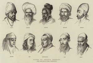 Asya Halklarının Türleri (gravür) by School Russian