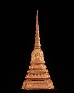 Chedi veya reliquary kulesi modeli (bronz)