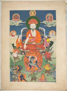 Ekle. Veya. 3056  Tibetli bir sanatçının Tibet tanrılarını tasvir eden 12 çiziminden biri, muhtemelen Lhasa