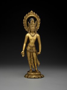 Padmapani, 8. veya –9. yüzyıl (altın yaldızlı bronz) by School Tibetan