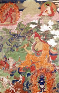 Büyücü Abhayakava, Bengal, Tibetli Thai-Ka, Musée Guimet, Paris by School Tibetan