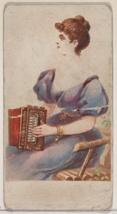Akordeon, Duke marka sigaralar için Musical Instruments N82 serisinden, 1888., 1888. by Schumacher and Ettlinger