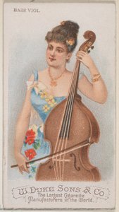 Bas Viol, Duke marka sigaralar için Musical Instruments N82 serisinden, 1888., 1888. by Schumacher and Ettlinger