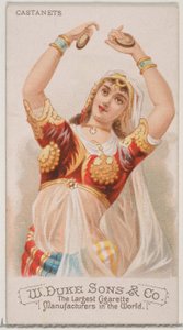 Kastanyetler, Duke marka sigaralar için Musical Instruments N82 serisinden, 1888., 1888.