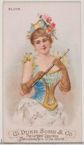 Duke marka sigaralar için Musical Instruments N82 serisinden flüt, 1888., 1888.