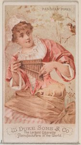 Pandean Pipes, Duke marka sigaralar için Musical Instruments N82 serisinden, 1888., 1888. by Schumacher and Ettlinger