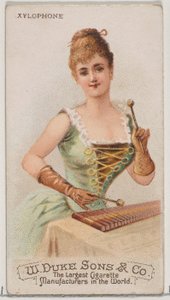 Duke marka sigaralar için Musical Instruments N82 serisinden ksilofon, 1888., 1888. by Schumacher and Ettlinger