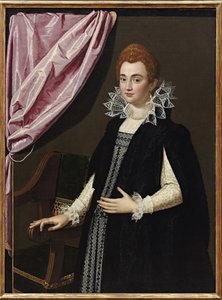 ""Marie de Medici Portresi (1575-1642)"" Tablosu Scipione Pulzone (1550-1598) - 1594 - Tuval üzerine yağlı boya - Boyut 132.1x96.5 cm Özel Koleksiyon by Scipione Pulzone