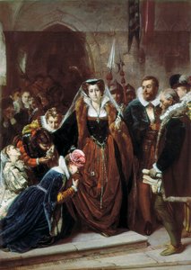Queen Mary 1st Stuart (1542-1587) İskeleye doğru yürüyor by Scipione Vannutelli