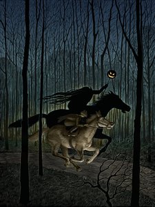 The Legend of Sleepy Hollow, 2012 (karalama tahtası, dijital olarak renklendirilmiş) by Scott McKowen
