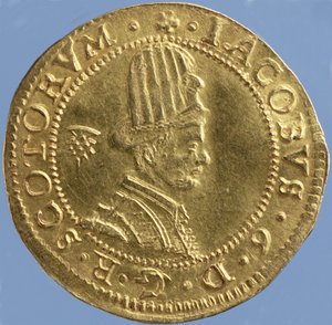 4 pound İskoç (şapka) James VI, Edinburgh mint, 1591 (ön yüz) (altın) (ters için bkz. 244626) by Scottish School