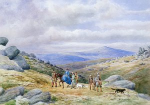 Yaylalarda Bir Atış Partisi, 1868 (kağıt üzerinde wc)