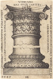 Bir Sütunun Sermayesi ve Tabanı by Sebald Beham