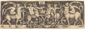 Centaurlarla Friz by Sebald Beham