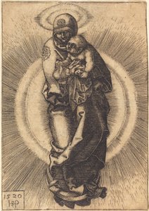Yarım Ay'da Madonna by Sebald Beham
