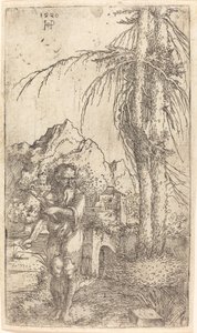 Bir Manzarada Aziz Jerome by Sebald Beham