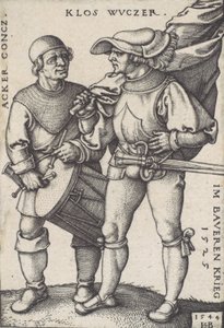 Standart Taşıyıcı ve Davulcu, 1544. by Sebald Beham