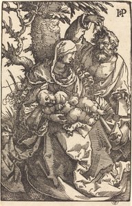 Bir Ağacın Altında Kutsal Aile by Sebald Beham