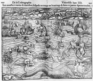 Deniz ve kara canavarları, Sebastian Munster (1489-1552) tarafından Cosmographia Universalis