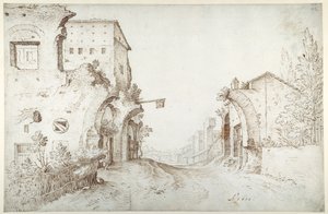 Su kemeri kalıntıları arasında yol kenarındaki han by Sebastian Vrancx