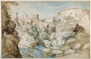 Tiburtine Sibyl Tapınağı ve Şelaleleri ile Tivoli