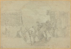 Kralı kutsayan bir piskopos by Sebastiano Conca