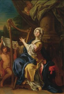 Aziz Cecilia, 1733 (bakır üzerine yağlı boya)