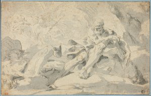 Herkül ve Cacus by Sebastiano Galeotti