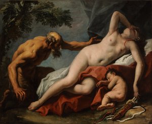 Venüs ve Satyr by Sebastiano Ricci