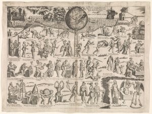 Bu dünya aptallarla dolu bir kafes gibi Questo Mondo è come una gabbia de matti (nesne üzerindeki başlık) by Sebastiano di Re