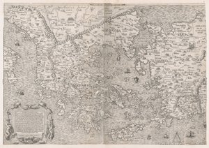 Yunanistan haritası, 16. yüzyılın ortaları., 16. yüzyılın ortaları. by Sebastiano di Re