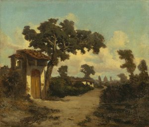 Floransa civarında, Serafino De Tivoli (1825-1892), tuval üzerine yağlı boya, 31x37 cm
