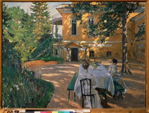 In Summer - Resim Sergei Arsenyevich Vinogradov (1869-1938), tuval üzerine yağlı boya by Sergei Arsenevich Vinogradov
