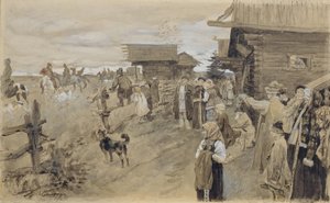 Borzois ile avlanmak, 1907 by Sergei Arsenevich Vinogradov
