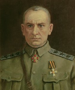Yüce Hükümdar ve Rus Amiral A. Kolçak (1874-1920) (tuval üzerine yağlı boya) by Sergei Varlenovich Pen