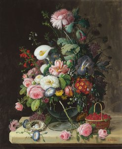 Natürmort, Çiçek Vazosu by Severin Roesen