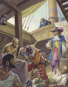 William Dampier isyancıları zincire vurdurdu by Severino Baraldi