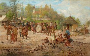 Salwator'da Düğün (tuval üzerine yağlı boya) by Seweryn Bieszczad