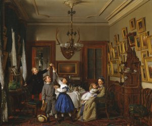 Buket Yarışması: Robert Gordon Ailesi, New York Yemek Odasında, 1866.