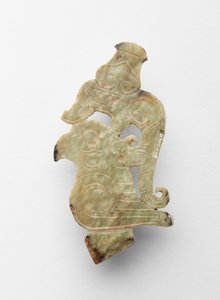 Ejderhalı kuş şeklinde finial, MÖ 1300-c.1050 by Shang Dynasty Chinese School