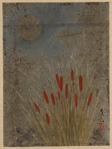 Kedi Kuyrukları ve Ay. by Shibata Zeshin