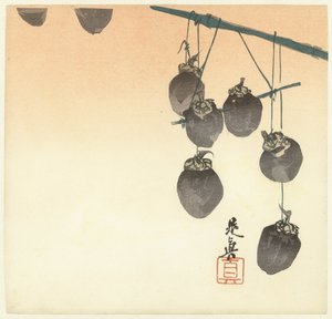 Trabzon hurması meyveleri kurutma by Shibata Zeshin
