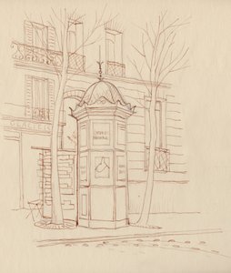 Reklam sütunu, Paris, Fransa, 1951.