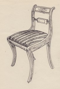 Çizgili koltuk, 1951. by Shirley Markham