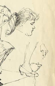 Baş, eller ve ayak detayı, 1953. by Shirley Markham