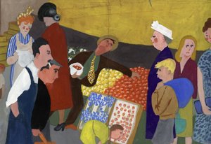 Pazar sahnesi, c1950. by Shirley Markham
