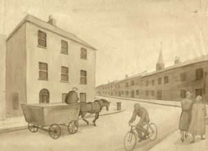 Tek renkli sokak sahnesi, 1951. by Shirley Markham