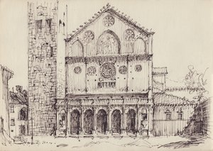 Romanesk kilise, İtalya, c1950. by Shirley Markham